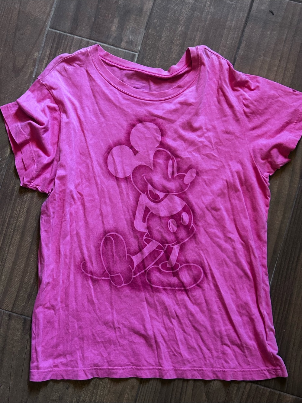 Disney Pink Mickey Mouse Short Sleeve Graphic Tee